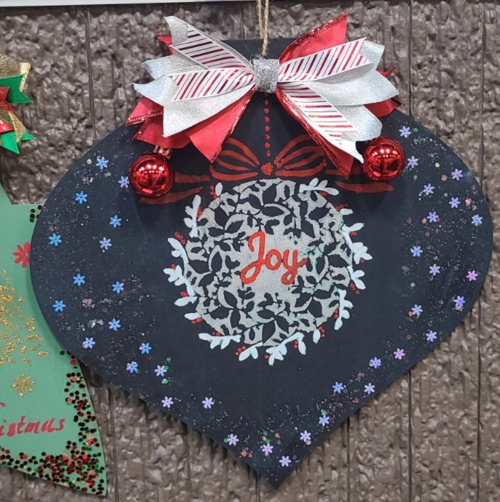 Handmade wooden Christmas sign